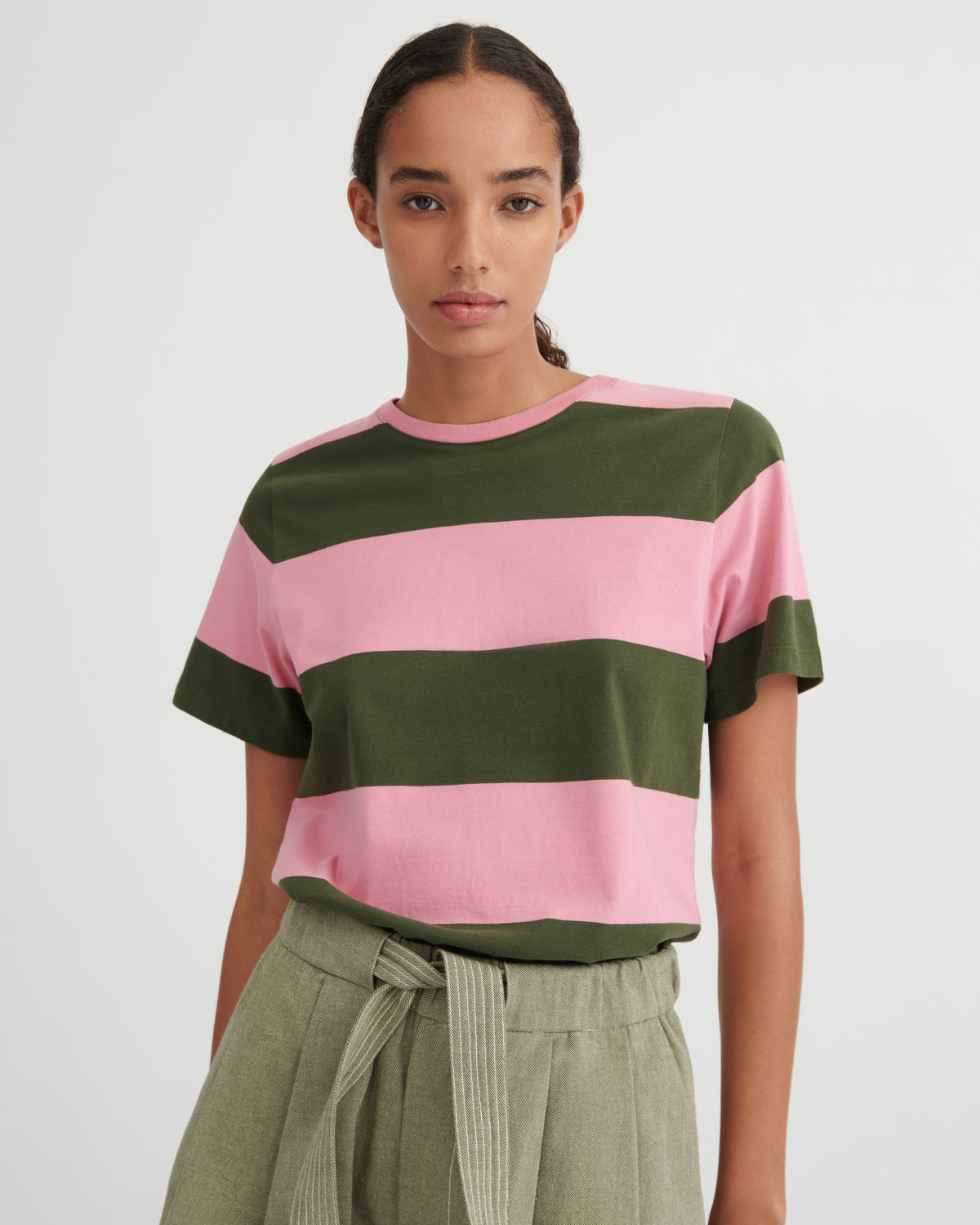 Kowtow Classic Tee - Begonia Stripe