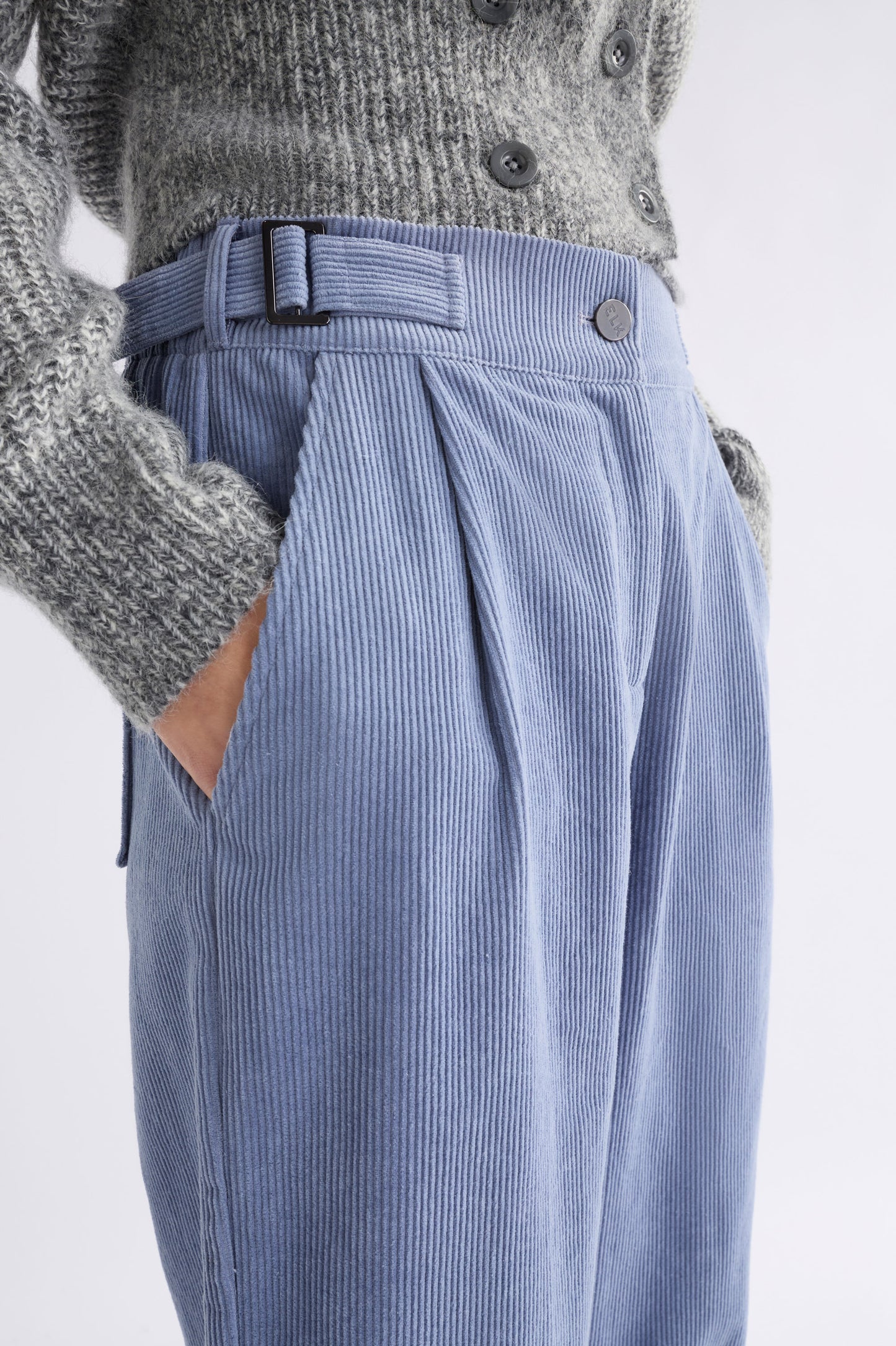 Elk Noemi Cord Pant - Ice Blue