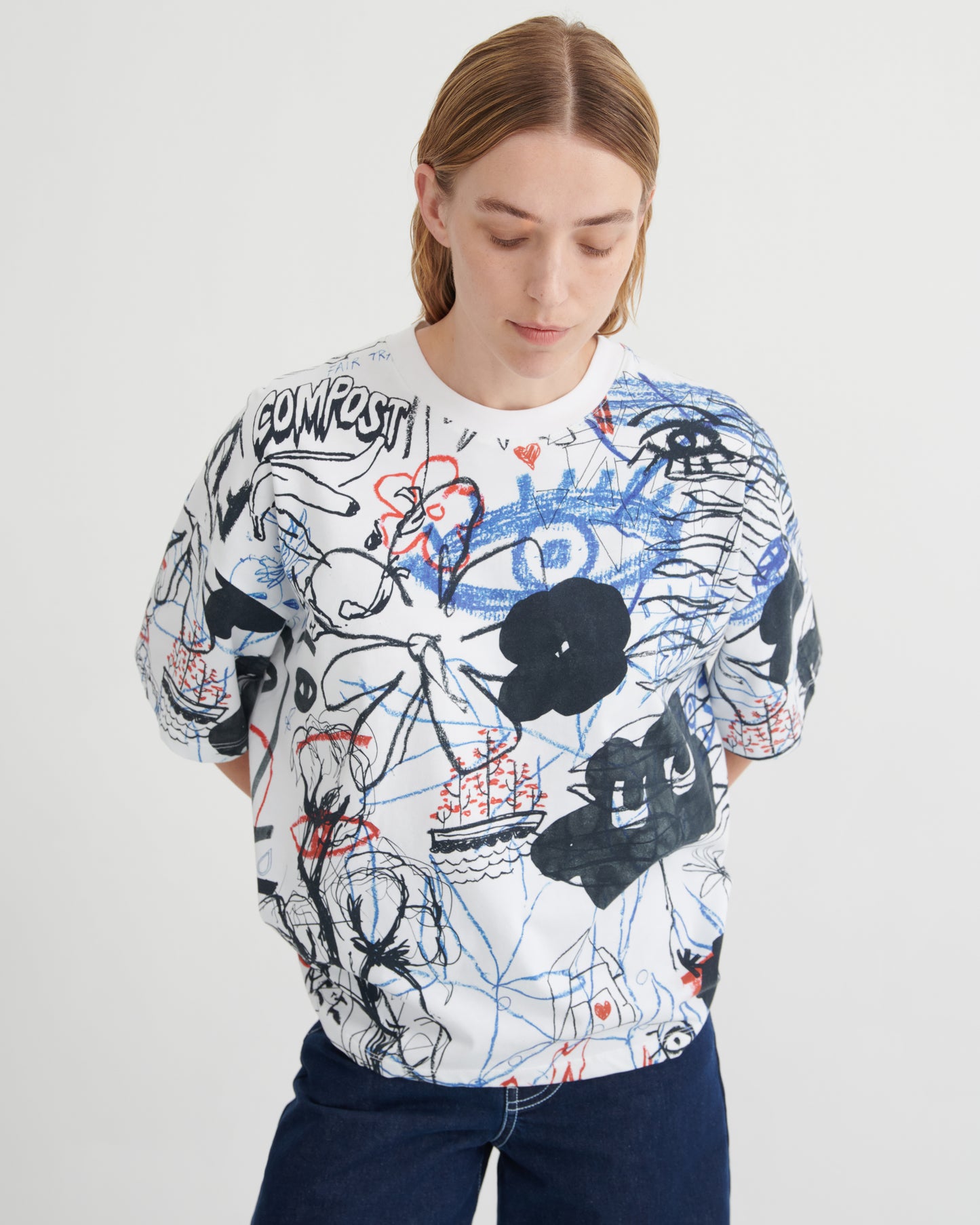 Kowtow Oversized Boxy Tee - Anniversary Print