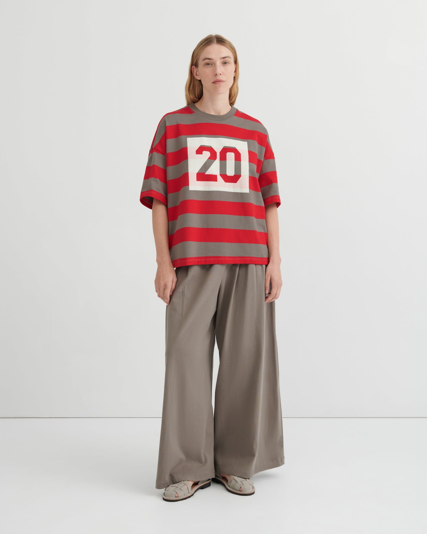 Kowtow Twenty Tee - Poppy Stripe