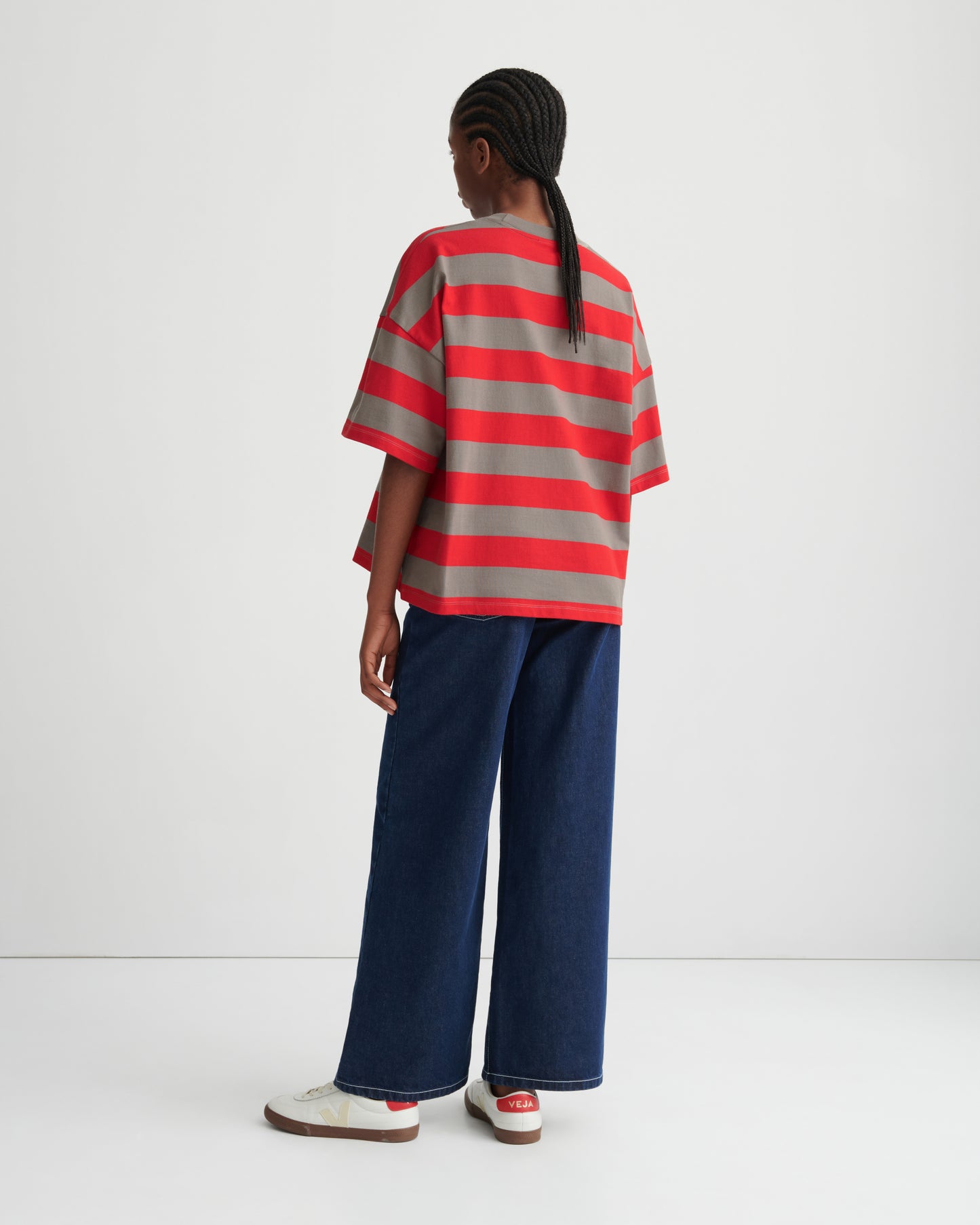 Kowtow Twenty Tee - Poppy Stripe