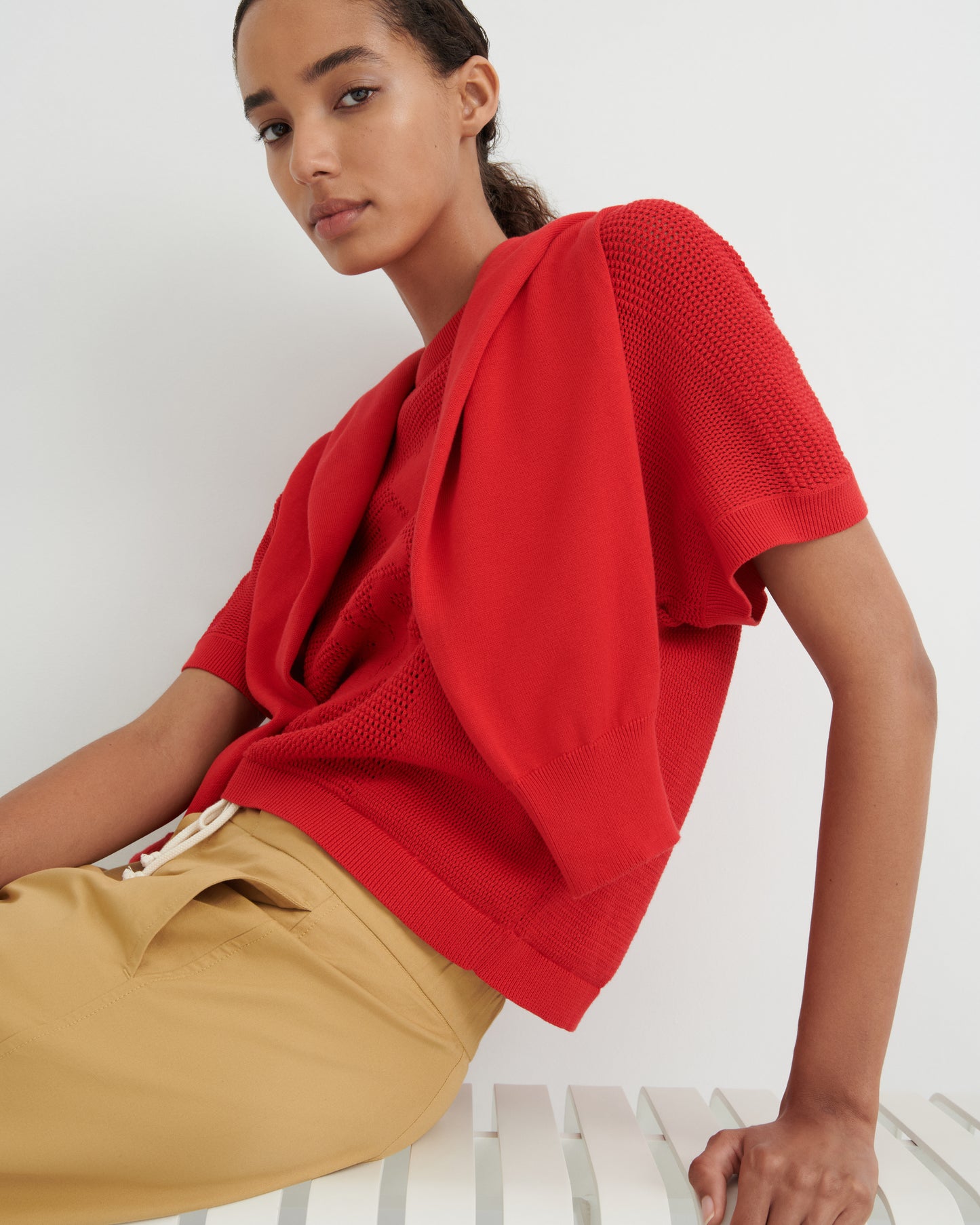 Kowtow Ariel Top - Poppy Red