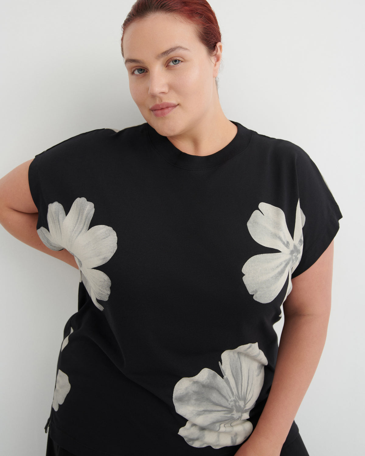 Kowtow Geometry Tee - Monochrome Floral
