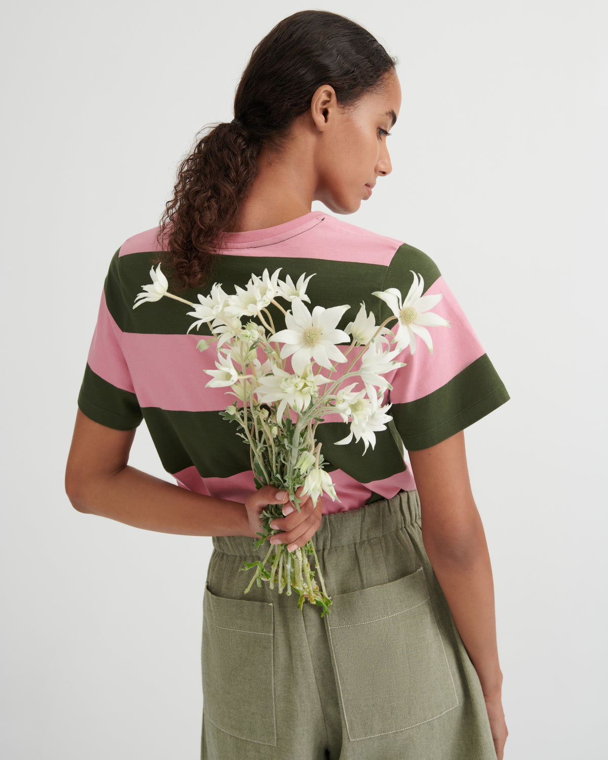 Kowtow Classic Tee - Begonia Stripe