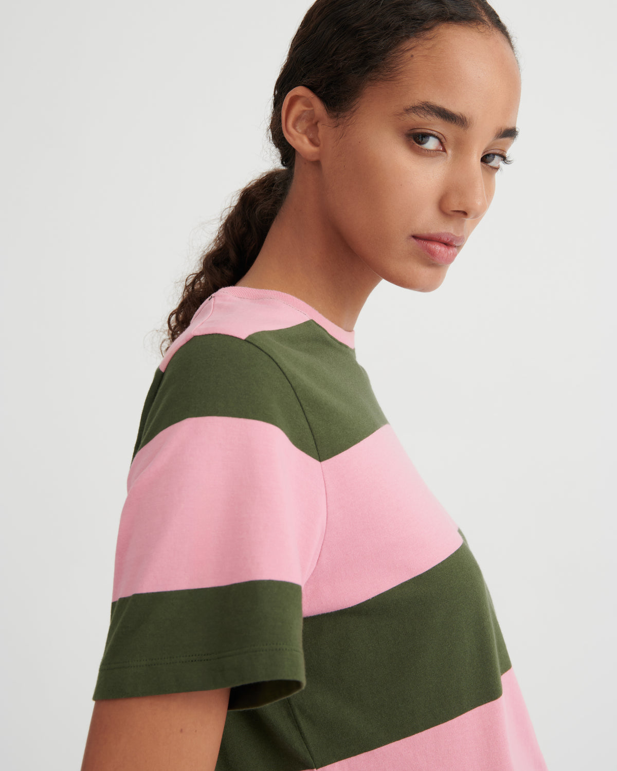 Kowtow Classic Tee - Begonia Stripe