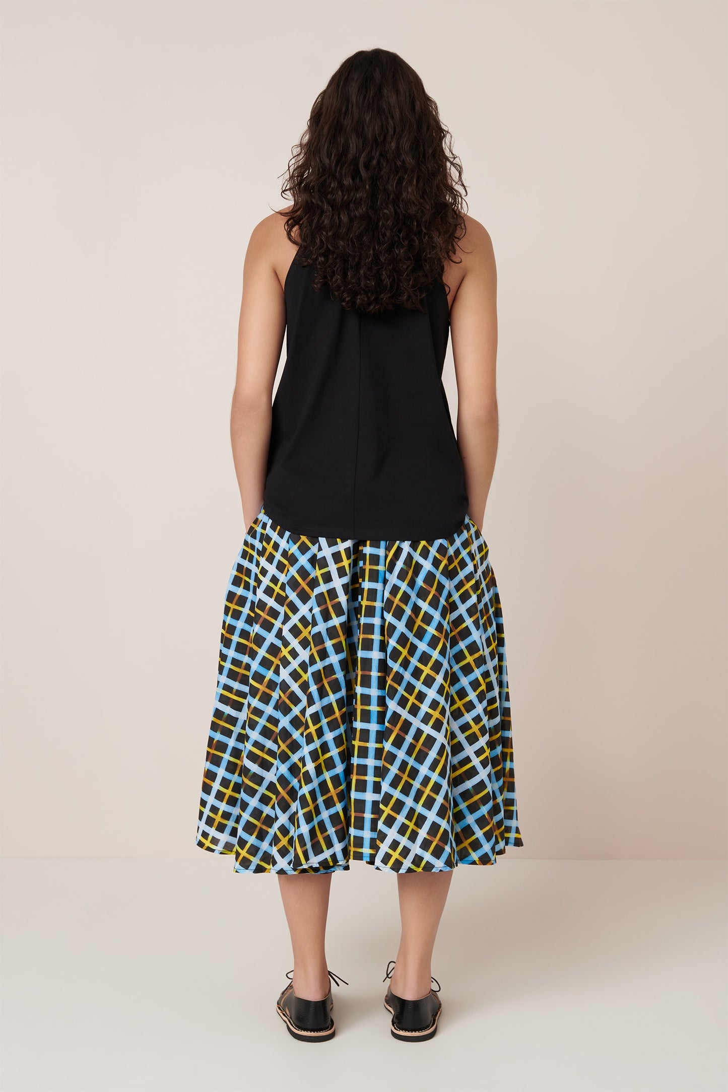 Kowtow Motion Skirt - Neon Tartan