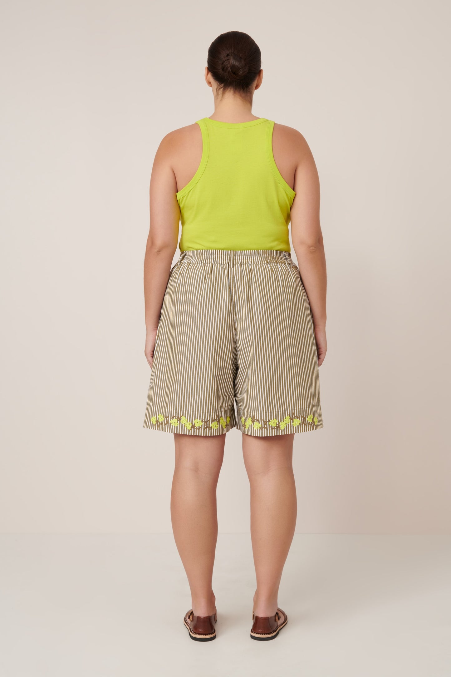 Kowtow Wildflower Shorts - Treetop Stripe