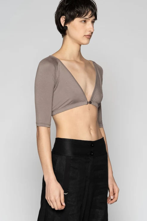 Dogstar Kuro S/S V Top - Truffle