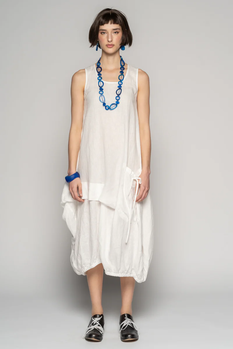 Dogstar Sabi Tuck Dress - White