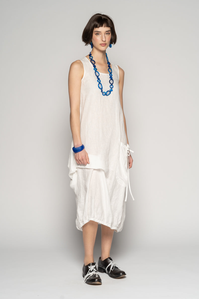 Dogstar Sabi Tuck Dress - White