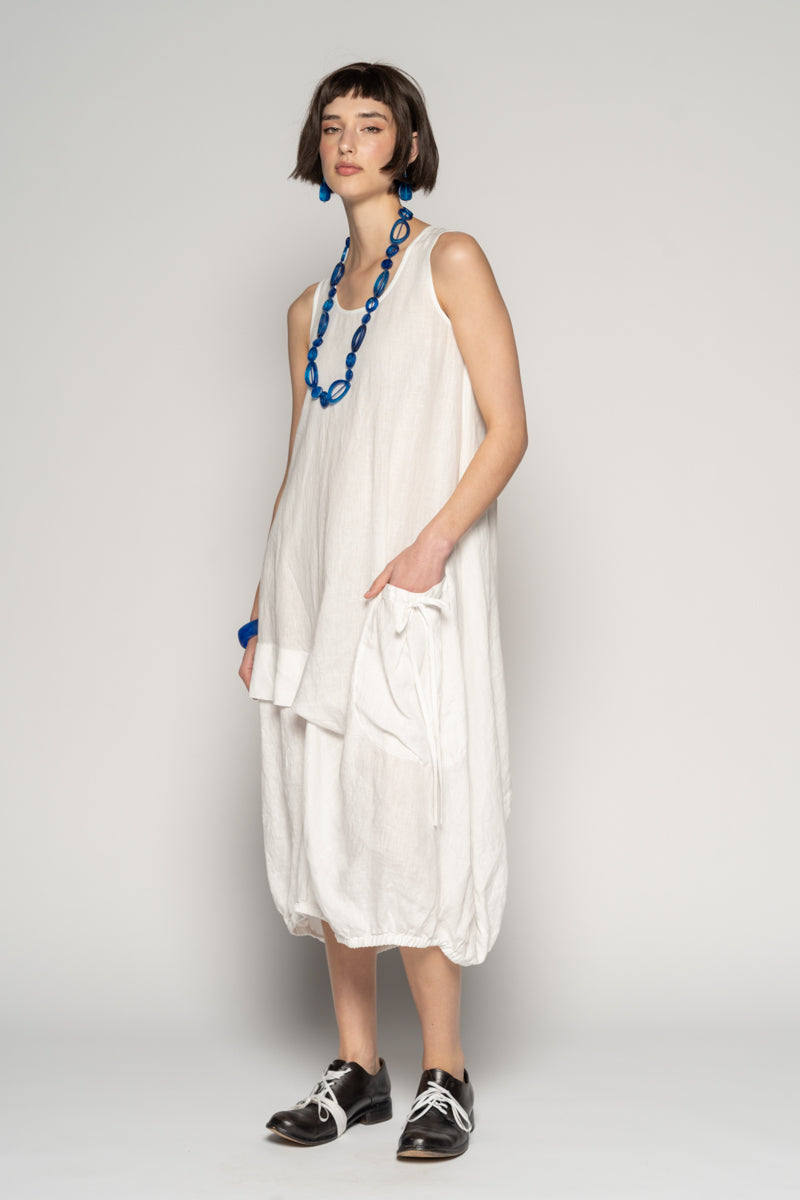 Dogstar Sabi Tuck Dress - White