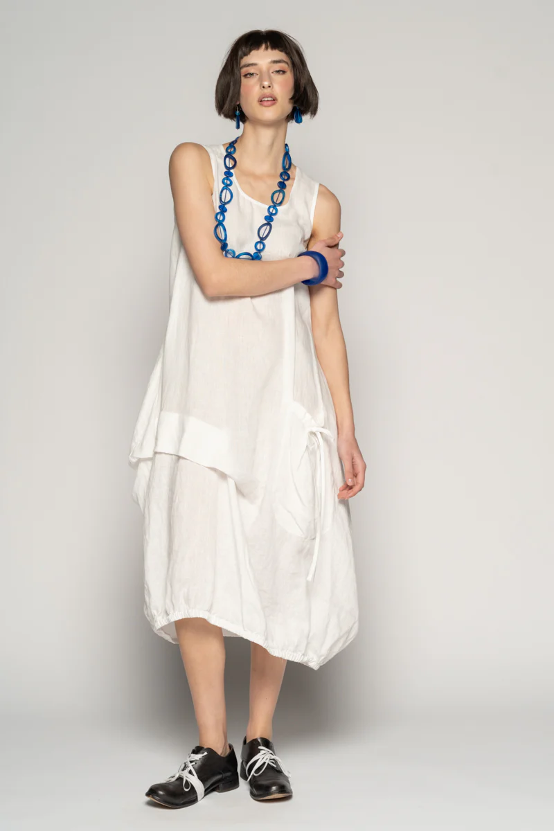 Dogstar Sabi Tuck Dress - White