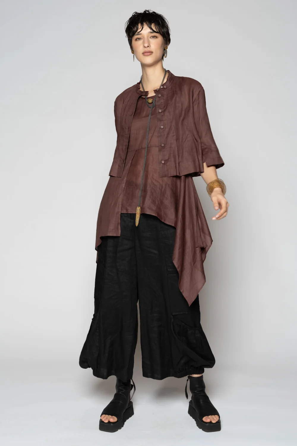 Dogstar Bloom Drape Top - Plum