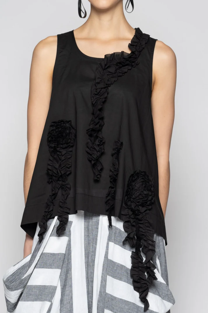 Dogstar Mimi Frill Tank - Black