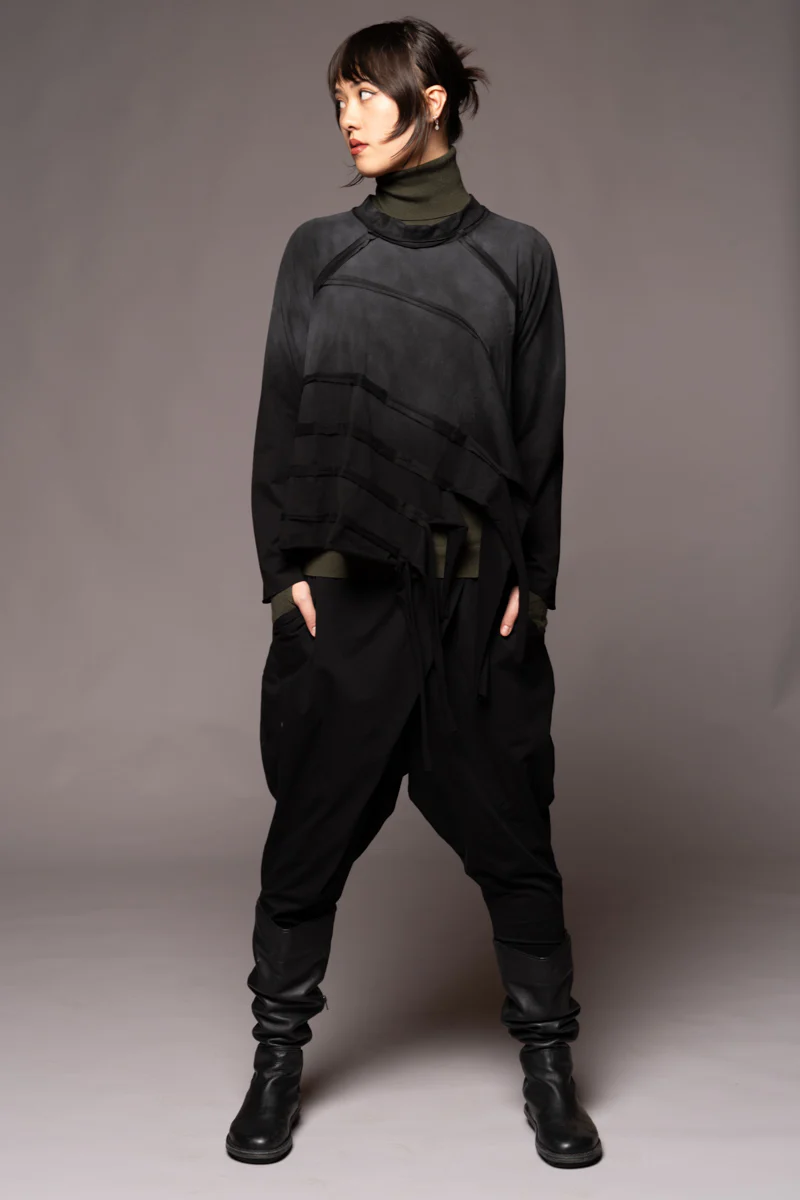 Dogstar Kiyora Loose Top - Black Spray