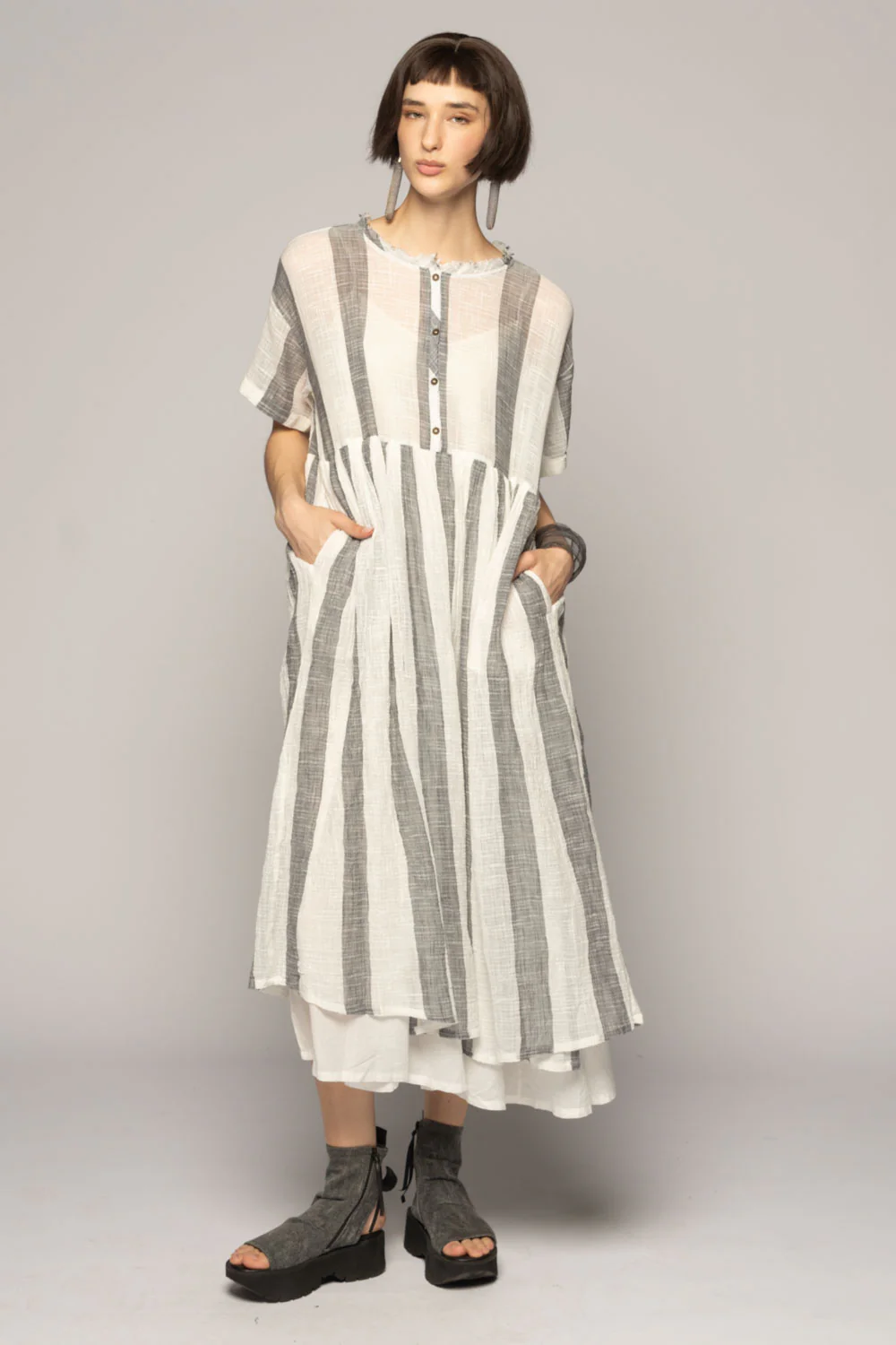 Dogstar Wattle Gather Dress - Chambray