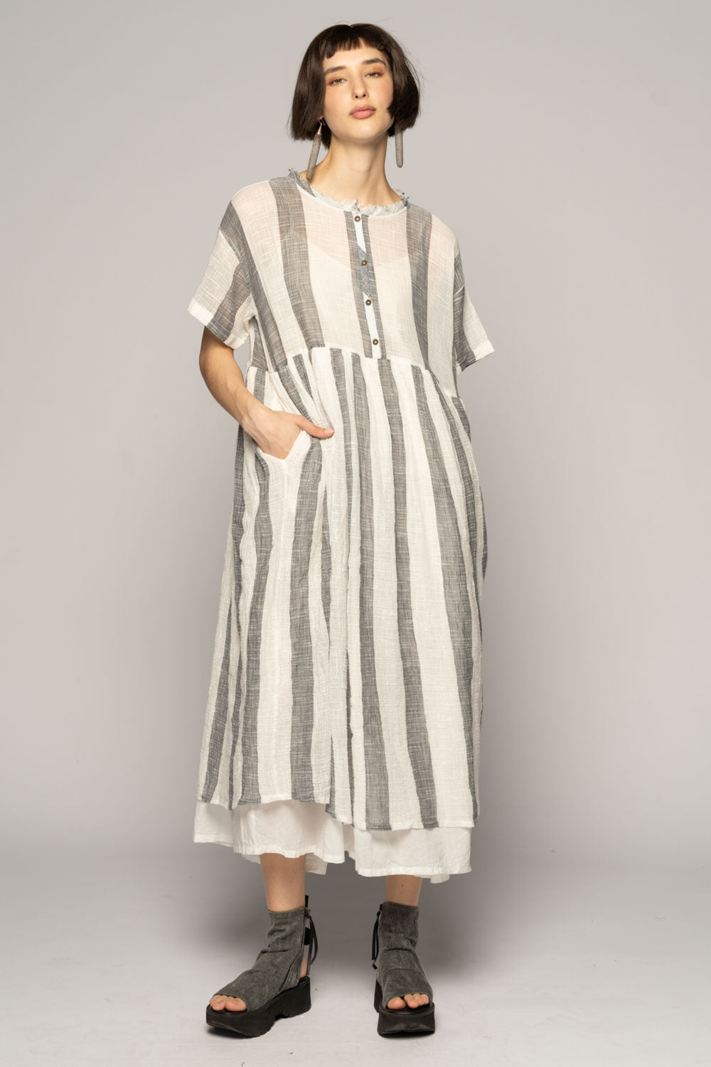 Dogstar Wattle Gather Dress - Chambray