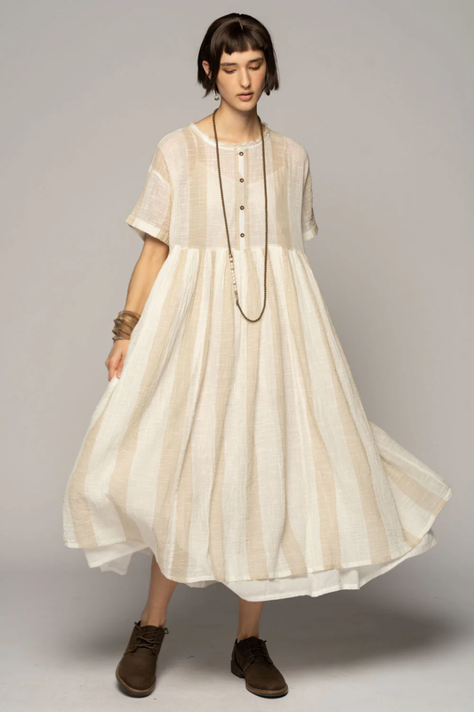 Dogstar Wattle Gather Dress - Natural