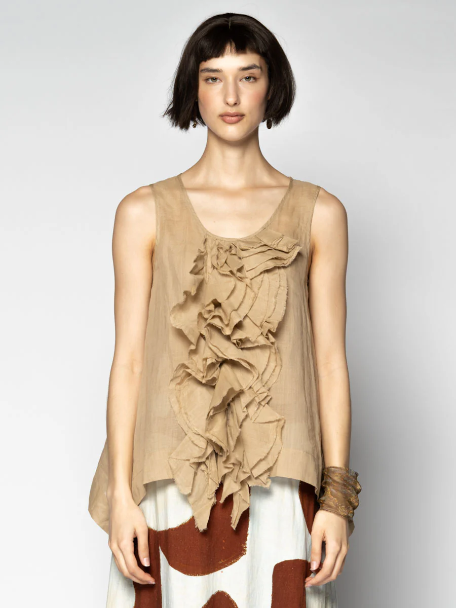 Dogstar Sumi Frill Top - Wheat