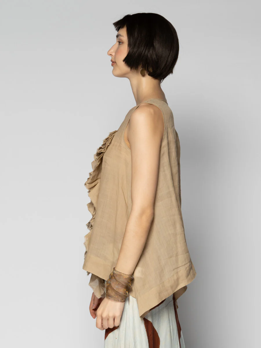 Dogstar Sumi Frill Top - Wheat