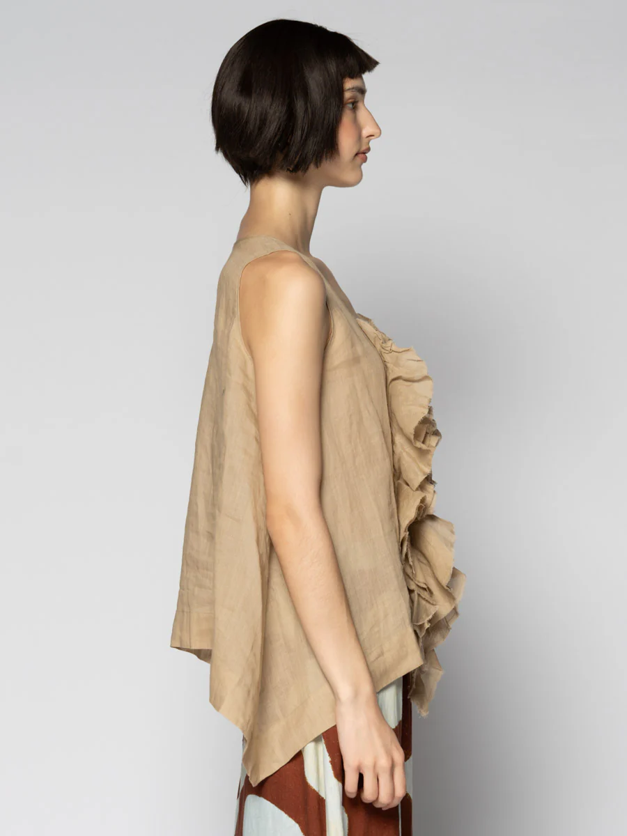 Dogstar Sumi Frill Top - Wheat