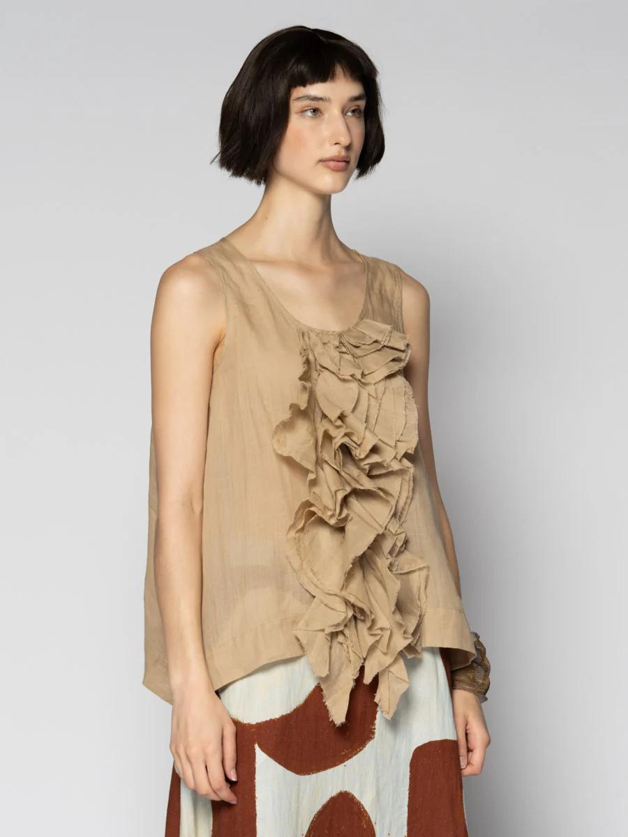 Dogstar Sumi Frill Top - Wheat