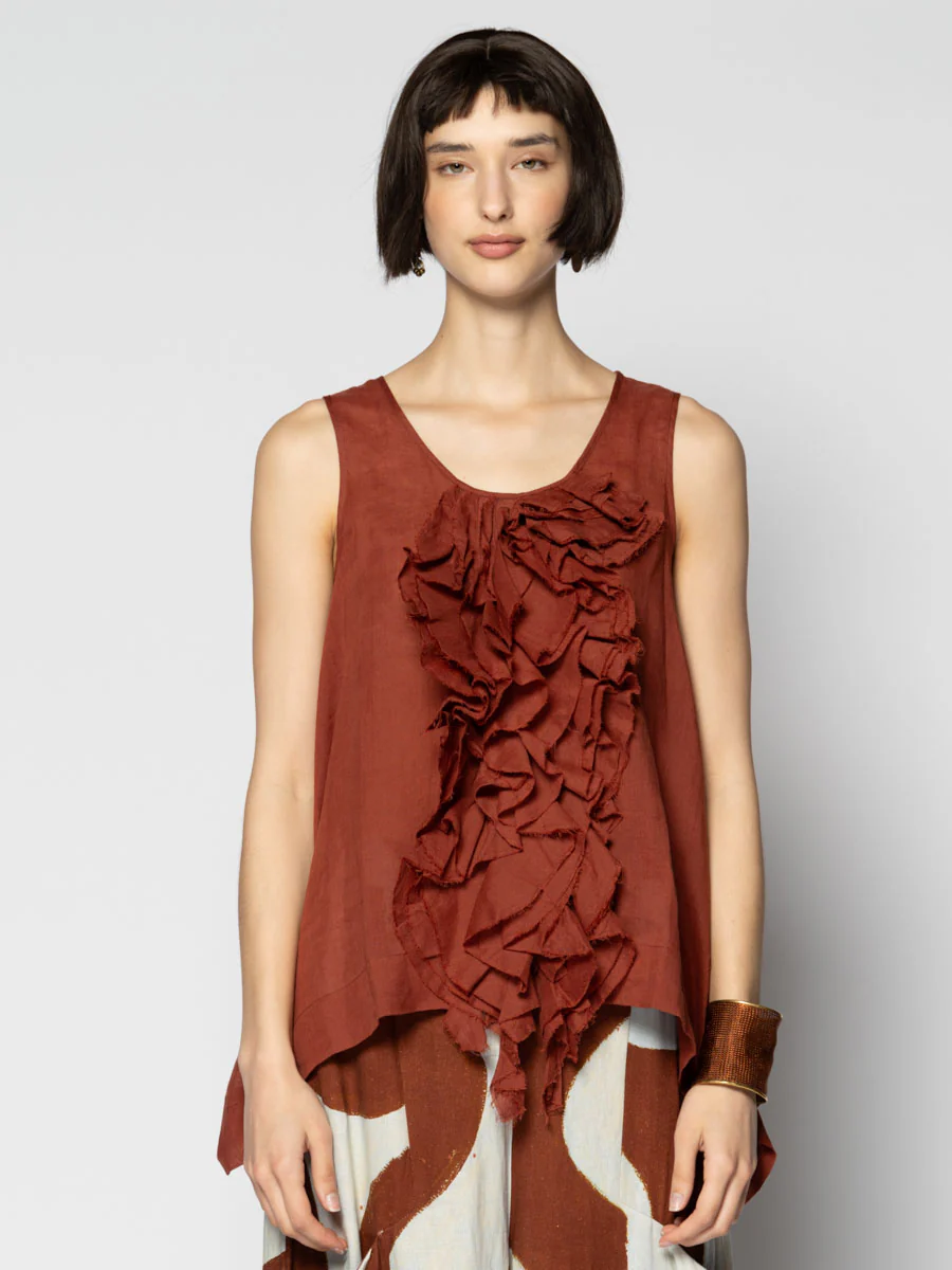 Dogstar Sumi Frill Top - Copper