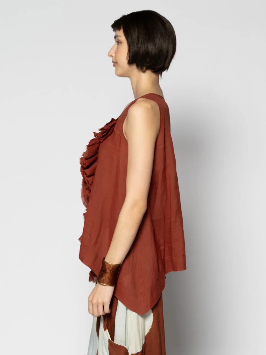 Dogstar Sumi Frill Top - Copper