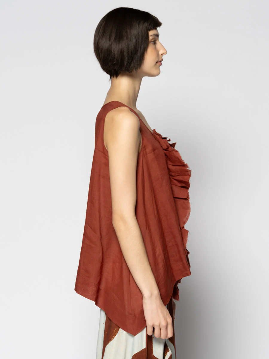 Dogstar Sumi Frill Top - Copper
