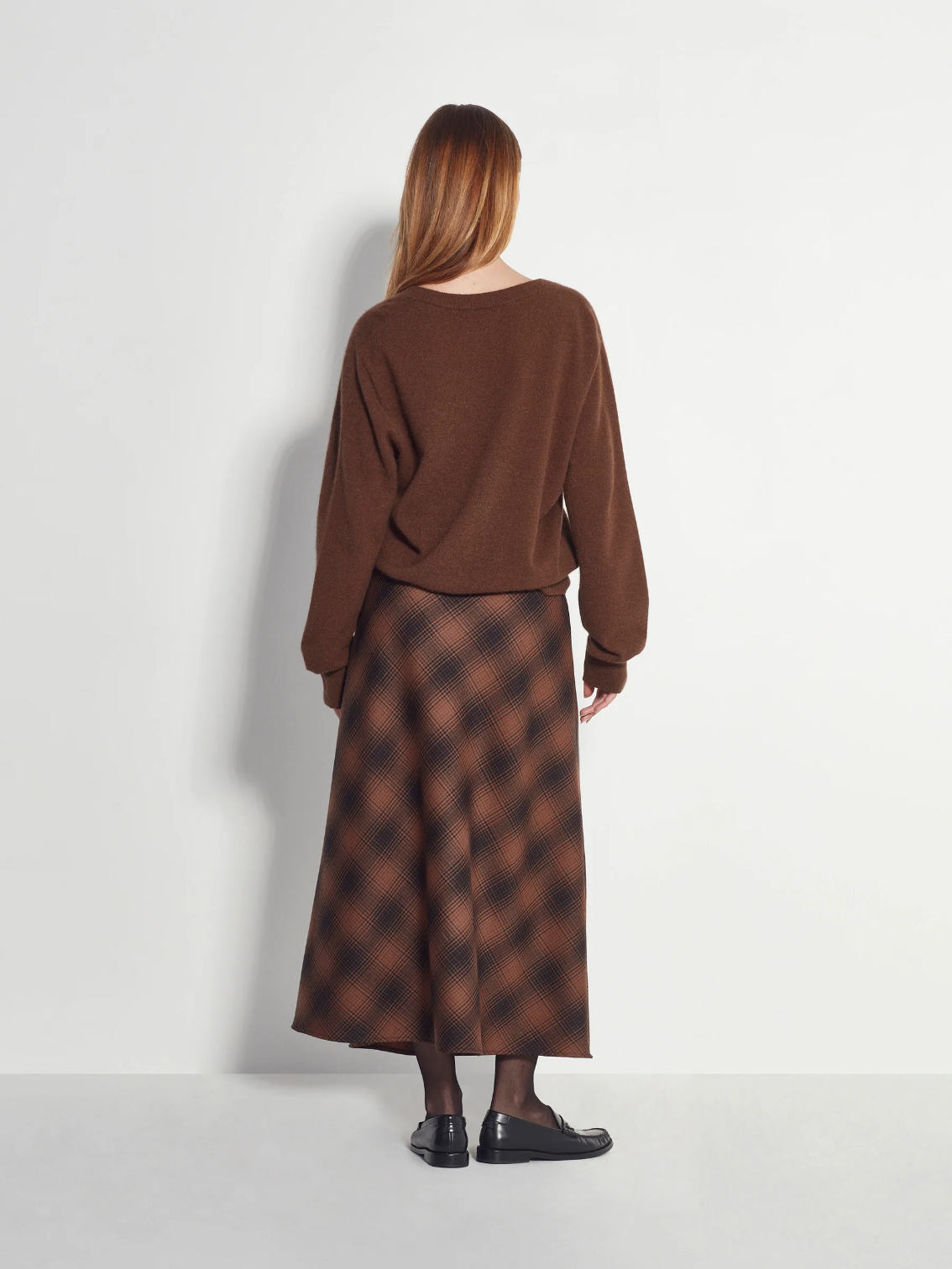 Juliette Hogan Dylan V-Neck Perino Knit - Russet